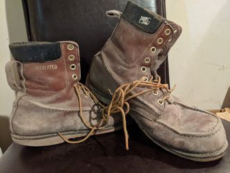 Old Insulated Leather Work Boots