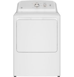 GE GTD38EASWWS 7.2 cu. ft. white with silver matte backsplash electric dryer