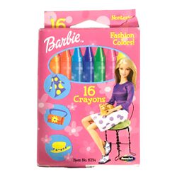 Vintage 2000 Barbie Fashion Colors 16 Crayons.