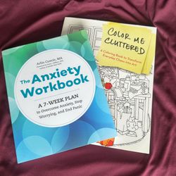 2 Unused PBs: The Anxiety Workbook: A 7-Week Plan ... by Cuncic + Color me book