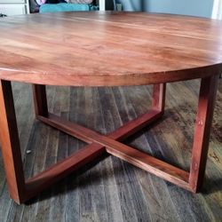 Solid Wood Round Coffee Table 