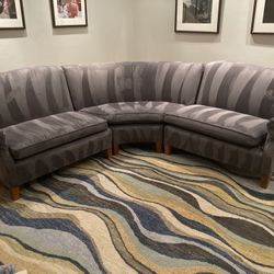 Mid Century Modern Small Curved Sectional Local Only