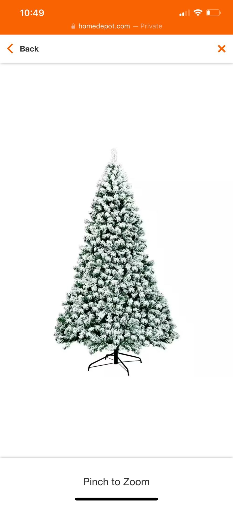 Flocked White Christmas Tree 7.5 Feet