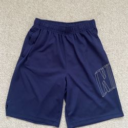 Navy Purple Nike Dri-Fit Shorts w/ Bold Logo - Size Youth XL
