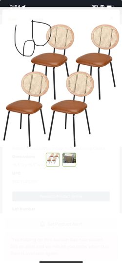 Four Leather Dining room chairs