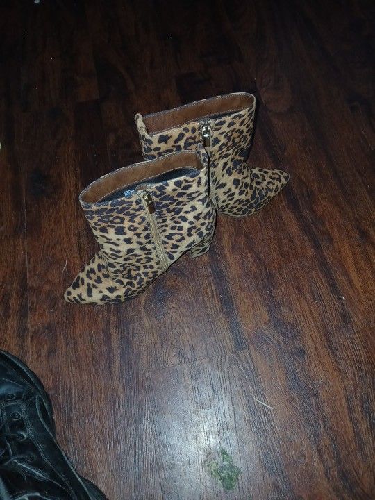 Female Leopard Print Boots High Heel