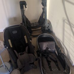 Evenflo Pivot Modular Travel System with LiteMax Infant Car Seat (Casual Gray)