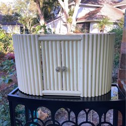 Old Two Shelf Wooden Cabinet With Doors