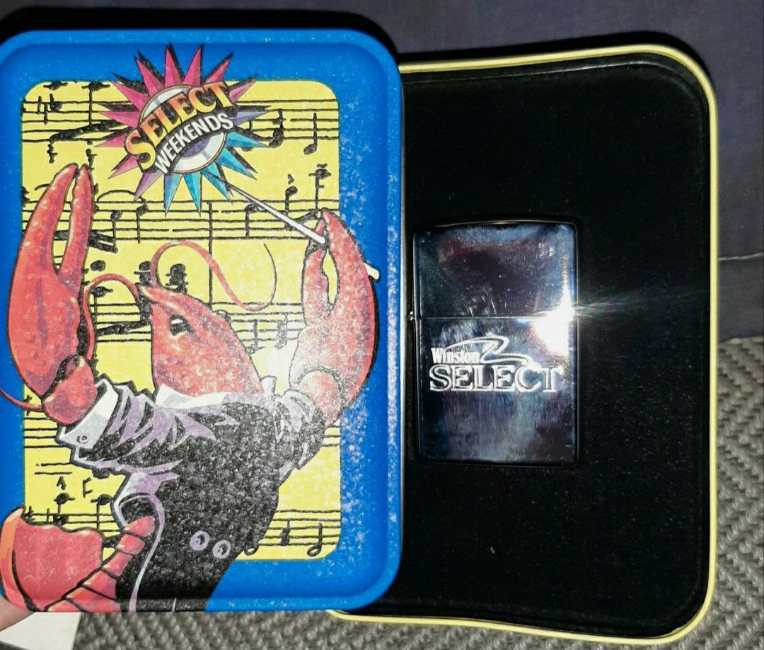 VINTAGE ZIPPO LIGHTER 1994 WINSTON SELECT IN ORIG WINSTON SELECT WEEKENDS TIN