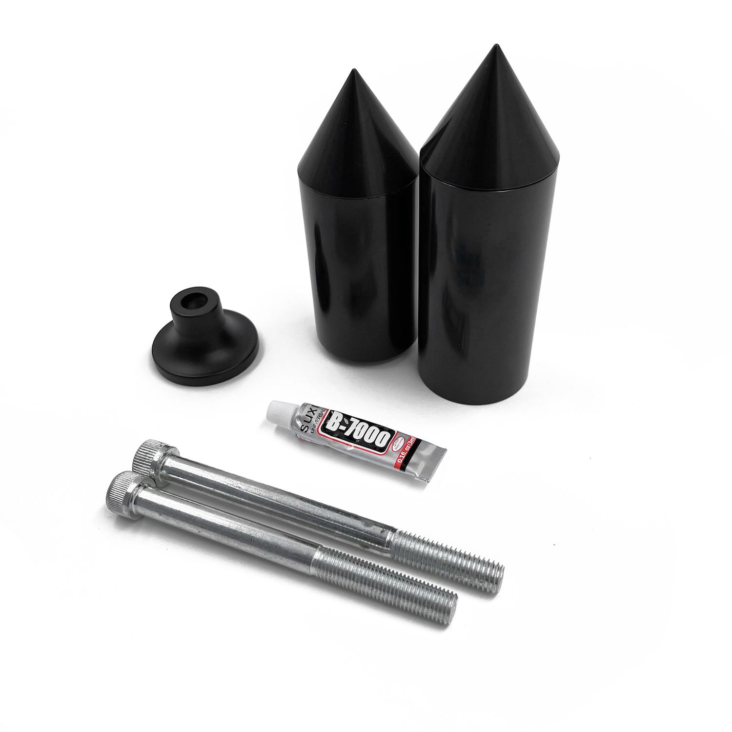 Black Spike Frame Slider Crash Protector Aluminum For 03-04 Kawasaki ZX6R ZX6RR PN: MT290-027-BK