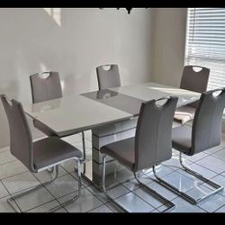 GREY & SILVER dining Chairs 