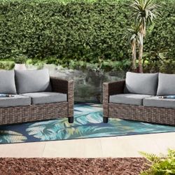 2pc Loveseat With Cushions NEW 