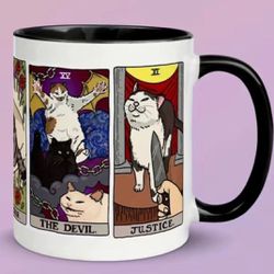 Tarot Cat Themed Coffee Mug ✨