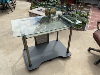 Glass top desk $75