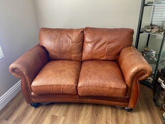 Leather Love Seat Sofa
