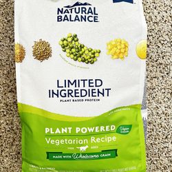 Natural Balance Brand Vegetarian Dog Food bag 