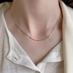 924 Sterling Silver Chain Necklace - 14K Gold Plated