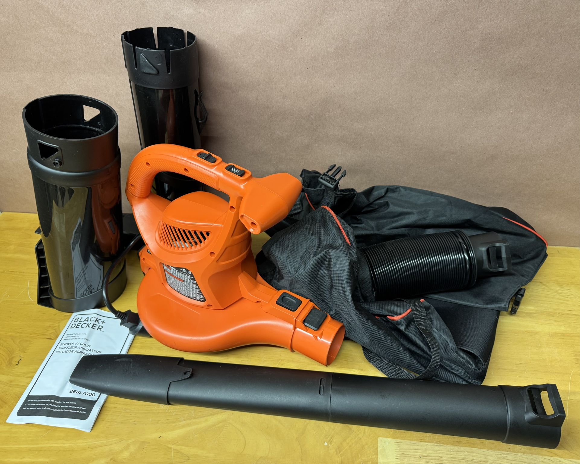 BLACK+DECKER 12 AMP 250 MPH 400 CFM Corded Electric 3-In-1 Backpack Leaf Blower, Vacuum & Mulcher