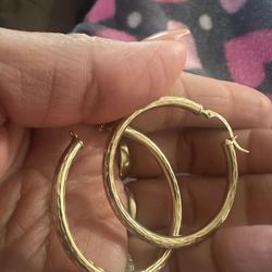 10k Gold Hoops 