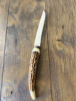 Vintage Faux Antler Steak Knife