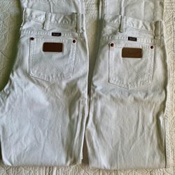 Wrangler Men  jeans White Only 32/34