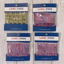 NWT Patriotic Crafting Trim Lot