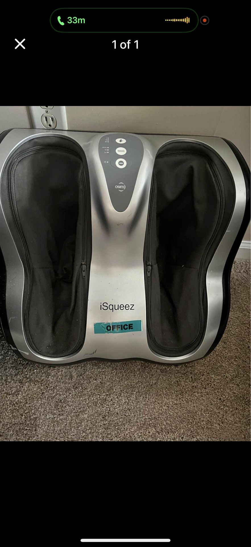 Brookstone OSIM iSqueez Foot Leg Feet Calf Massager