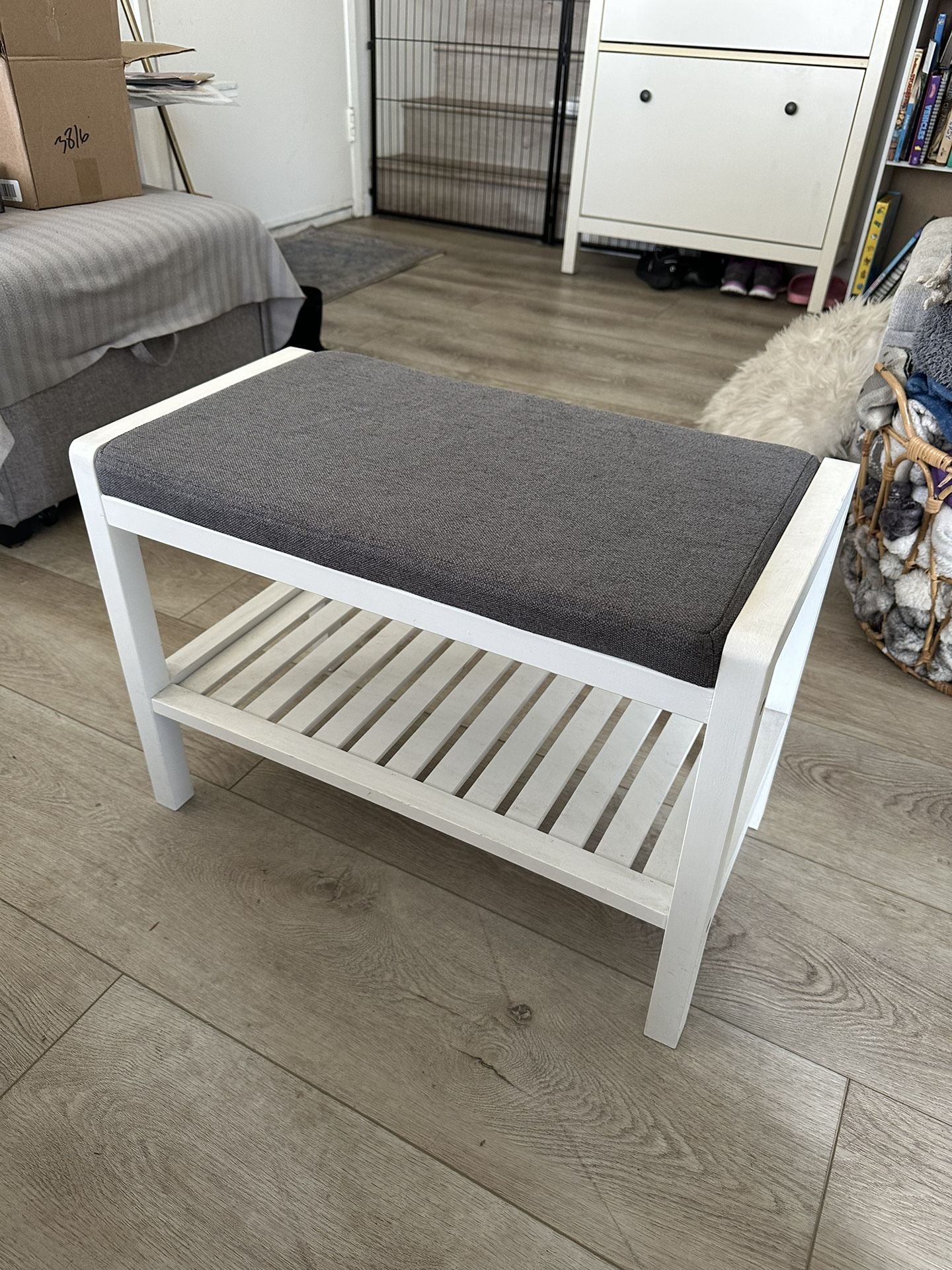 Small Wooden Shoe Bench/Rack