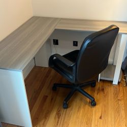 54 Inch X  52 Inch Corner Desk + Chair