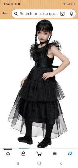 Wednesday Costume Girls Large 10-12