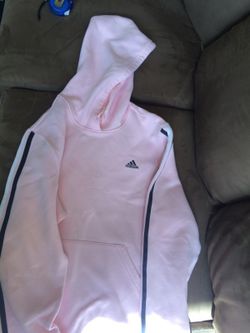 Adidas light pink hoodie USA large