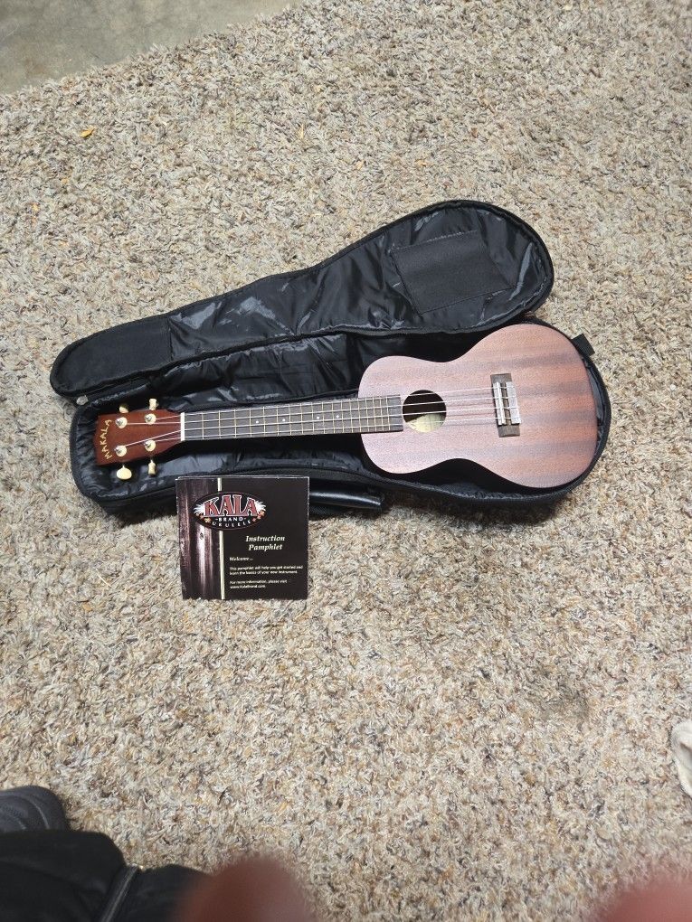 Ukulele with soft case