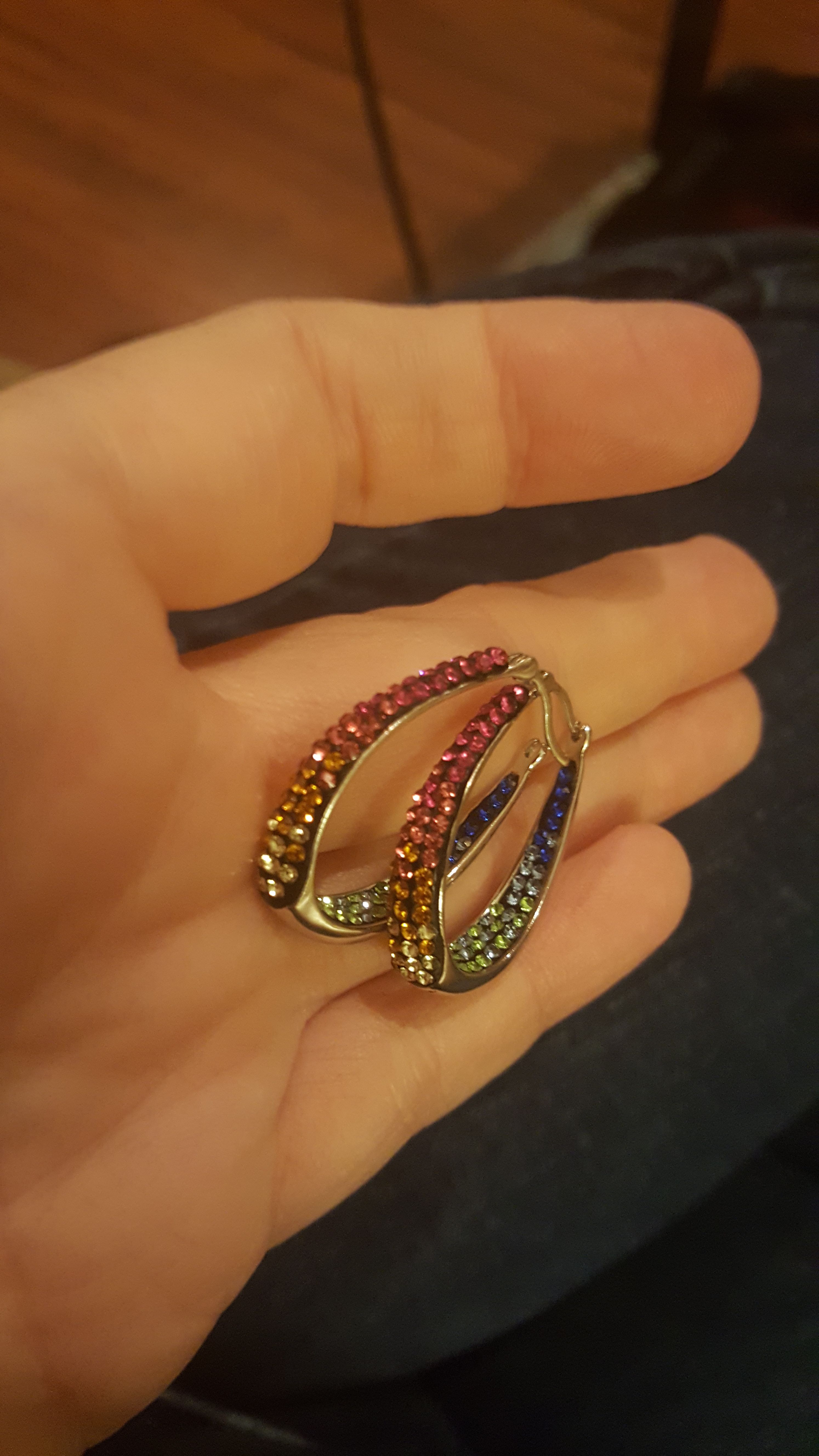 Swarovski Crystal multi-colored earrings