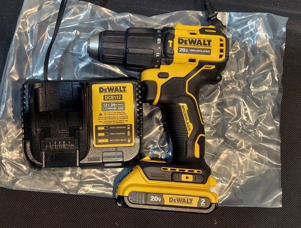 Dewalt 20V Atomic Brushless Drill Kit Brand New
