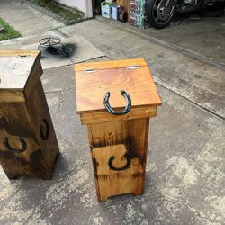 Rustic Trash Can