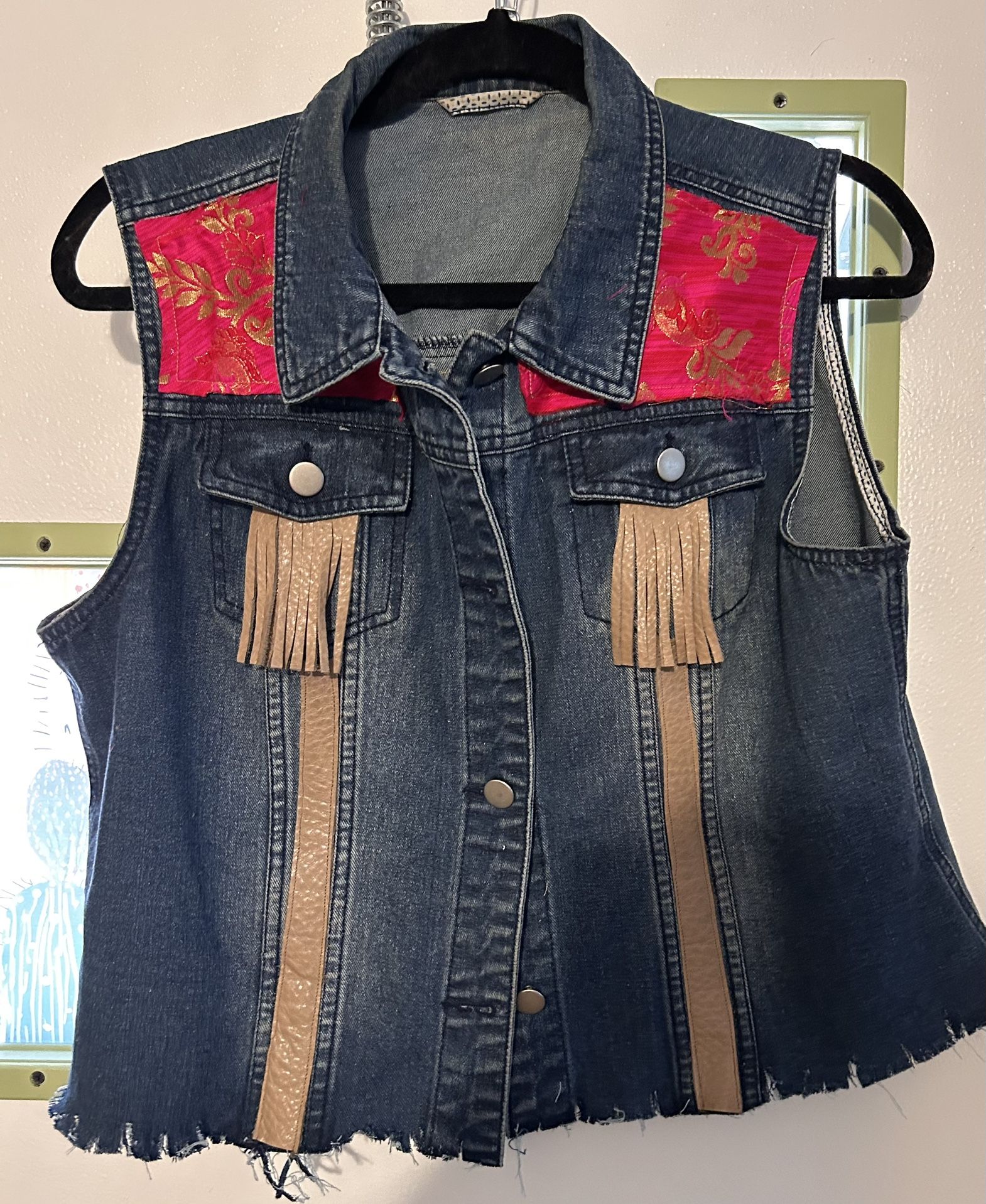 Upcycled Ladies Denim Vest