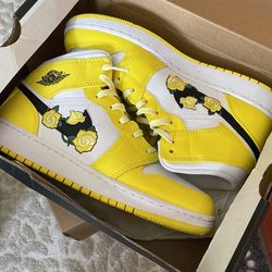 Floral Jordan 1s Size 6Y