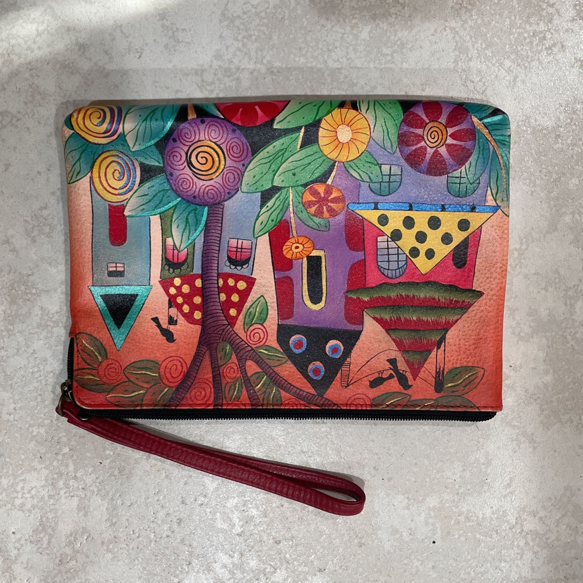 Genuine ANUSCHKA LEATHER WRISTLET/CASE