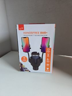 iLive Handsfree Duo Deluxe Cup Holder with Dual Mobile Phone Holder