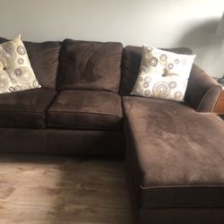 Brown Sofa/Chaise Lounge