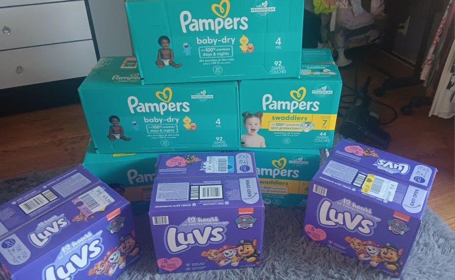 Pampers And Luvs Diapers