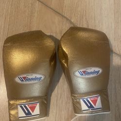 Winning Pro Gold Boxing gloves.  8oz Really Rare 