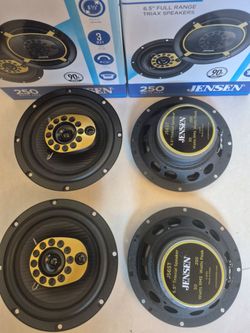 JENSEN 2 PAIRS 6.5" 3 WAY 250 WATTS CAR SPEAKER