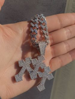 Y2K Iced Out Kanji Pendant Cuban Link Chain | Hip Hop Bling Necklace ✨