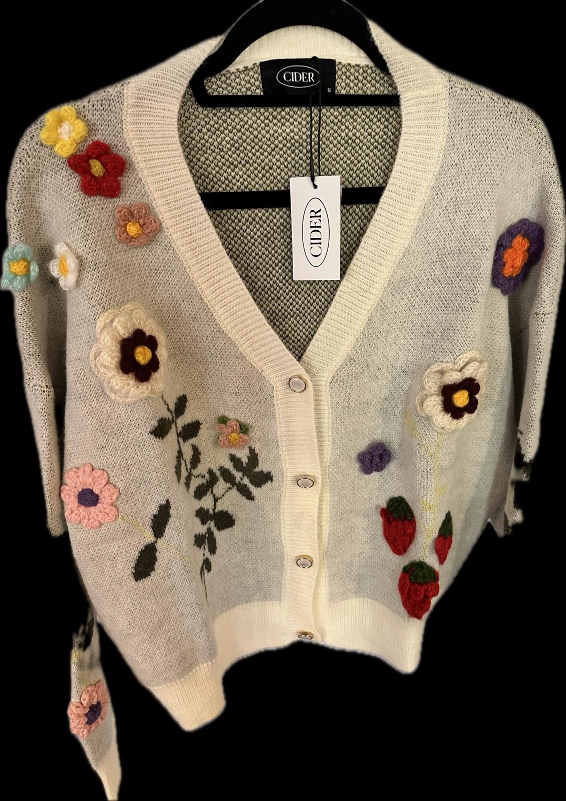 Cider Floral Crochet Cardigan — Brand New with Tags