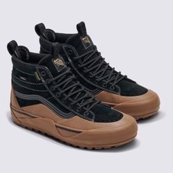 VANS SK8-Hi MTE 2 Dip Black Gum Suede Brown Boots VN0009QKB9M Men’s Size 11 NEW!