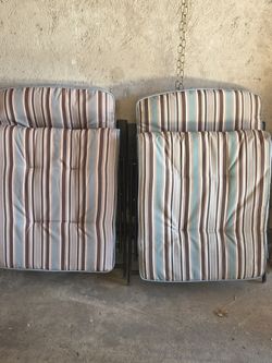 Patio Lounge Chairs with Cushions – Set of 2