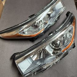 Pair Headlights Assembly 2014-2016 Toyota Highlander Halogen Driver Passenger Side Headlamps
