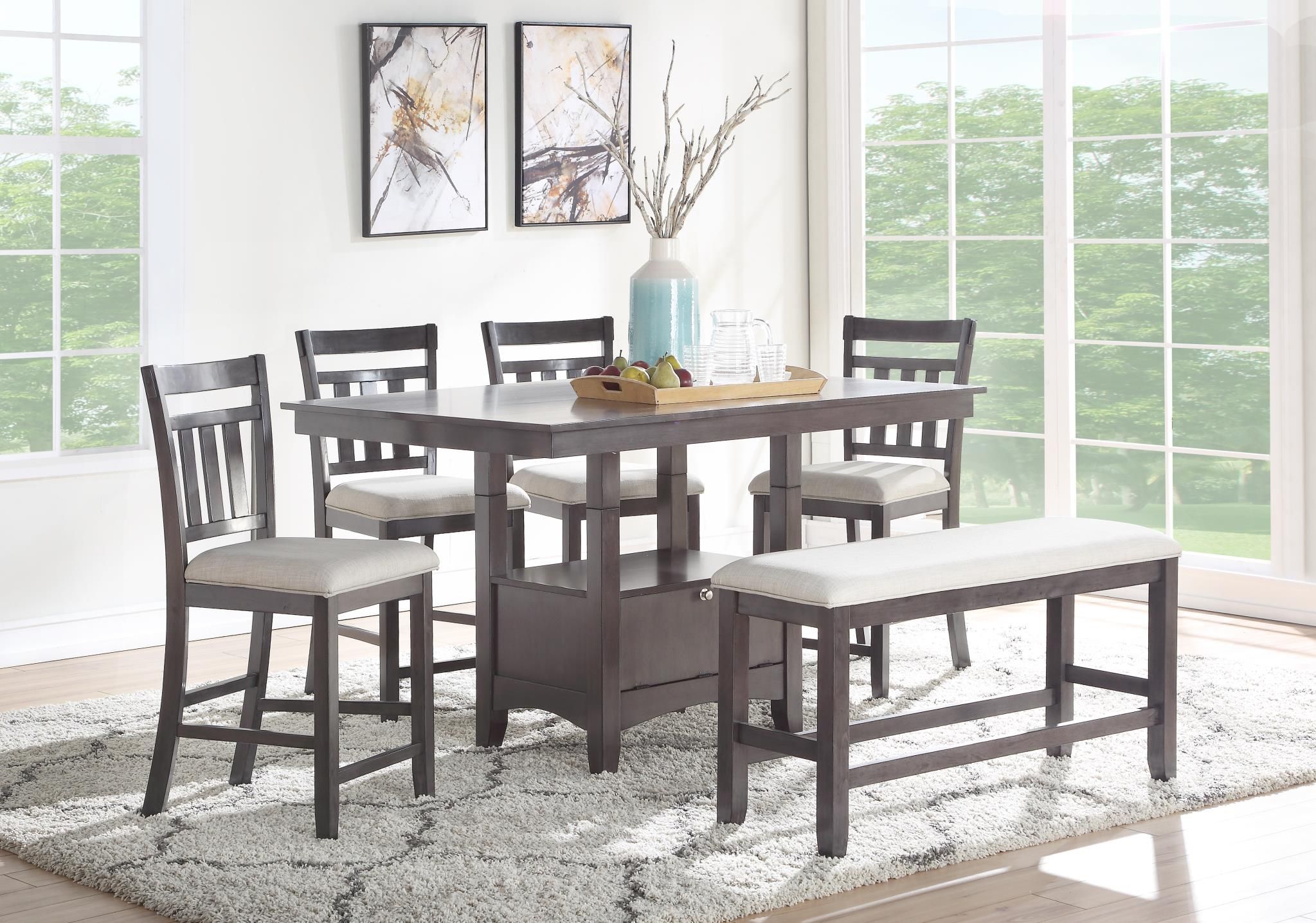 6PC Counter Height Dining Table Set