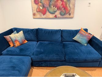 Pampas Custom Blue Sectional